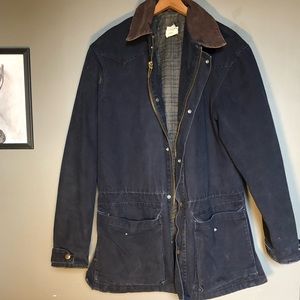 CARHARTT Navy Blue Long Winter Jacket (L)